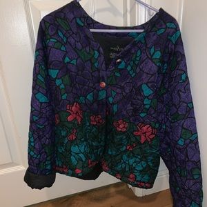 Jeweled button up jacket